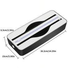 1 pezzo Taglierina per pellicola plastica 2 in 1, taglierina multiuso per carta da forno e alluminio, con ventosa/magnetica, adatta per pellicola plastica, carta da forno, carta per friggere, alluminio e altro, versatile per diverse dimensioni, adatta anche come regalo
