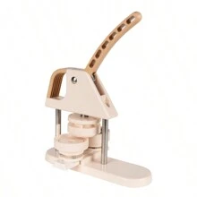 DIY Badge Maker Tool, Children Self-Made Badges, Pin-Making Machine, Metal Badge Customization Tool - Beige With Earthy Yellow - View 3