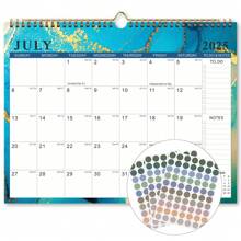 2025-2026 年挂历 - 2025-2026 年 18 个月挂历，2025 年 1 月 - 2026 年 6 月，8.5 英寸 X 11 英寸，2025-2026 年日历，带双线装订、挂钩、方块和儒略日期 - 彩色 - 查看 1