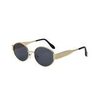 2pcs Women's Metal Frame Oval Fashionable Glasses, Suitable For Daily Wear For Summer Beach Vacation,Outdoor,Travel - Multicolor - View 3