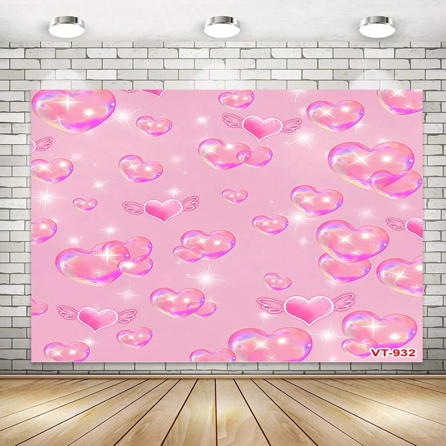 Red Heart Photo Backdrop 90s Backdrops For Photoshoot Valentine's Day ...