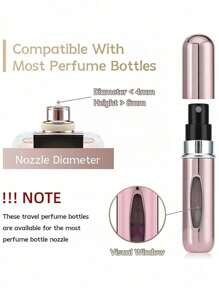 1/3pcs 5ml Bottom Filled Perfume Bottle, Refillable Spray Bottle, Portable Cosmetic Container - Multicolor - View 5