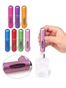1/3pcs 5ml Bottom Filled Perfume Bottle, Refillable Spray Bottle, Portable Cosmetic Container - Multicolor - View 1