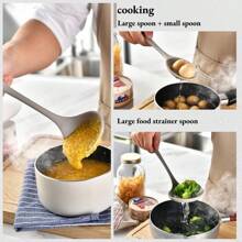 Keidason Conjunto de 15 piezas de utensilios de cocina de silicona - Utensilios de cocina resistentes al calor de hasta 230°C, espátula, pinzas, cuchara, brocha, batidor, conjunto de utensilios de cocina y accesorios para ollas antiadherentes, aptos para lavavajillas