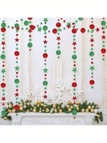 1/2 chiếc vòng hoa treo Giáng sinh lấp lánh màu đỏ và xanh lá cây Grinches Biểu ngữ Giáng sinh Grinches Vòng hoa Giáng sinh Grinches cho đồ trang trí Giáng sinh Whoville của Grinches, Đồ trang trí lò sưởi ngày lễ Giáng sinh - Nhiều màu - Xem 3