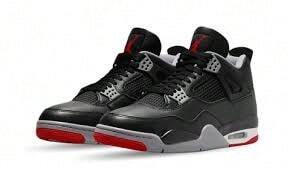 Nike Jordan 4 Retro Bred Reimagined Junior Black - Black - View 1
