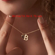 Collares personalizados con nombre y piedra natal - Joyería de acero inoxidable personalizada para mujer, regalo romántico de aniversario con piedra de nacimiento personalizable - Letra + piedra de nacimiento - Ver 3