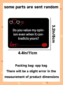 50Pcs Couples Interactive Card Ambiguous Ask Each Other Husband And Wife Small Card Card Card Game Dialogue Card - Multicolor - View 3