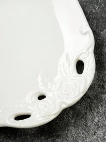 4pcs/Set Ceramic Rose Flower White 6-Inch Plates, Suitable For Soy Sauce, Vinegar, Hot Pot Dipping Sauce - Kitchenware, Elegant Small Condiment Bowls, Heat-Resistant, Ideal For Salad, Sushi, Fruit, Condiments, Appetizers, Kitchen, Restaurant, Sushi Shop - White - View 9