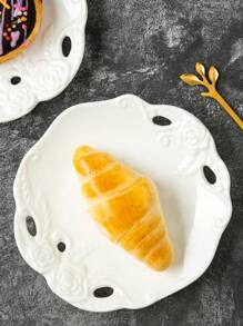4pcs/Set Ceramic Rose Flower White 6-Inch Plates, Suitable For Soy Sauce, Vinegar, Hot Pot Dipping Sauce - Kitchenware, Elegant Small Condiment Bowls, Heat-Resistant, Ideal For Salad, Sushi, Fruit, Condiments, Appetizers, Kitchen, Restaurant, Sushi Shop - White - View 7