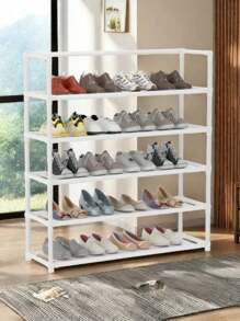 Étagère à chaussures assemblée multicouche simple, organisateur de stockage minimaliste, armoire à chaussures pour l'entrée - Multicolore - Voir 14