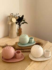 3PCS/Set Spherical Incense Burner Silicone Mold DIY Round Aromatherapy Candle Cup Gypsum Molds Home Decoration Storage Box Ornament Epoxy Resin Mould