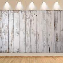 Retro Wooden Floor Background Fabric - Polyester Fiber, No Need For Power, Suitable For Photo Booths And Parties