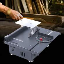 Mini Table Saw Bench Top Saw Woodworking Cutting Tool Machine 100W - Grey - View 1