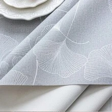 1 chiếc khăn trải bàn hình vuông thân thiện với da có họa tiết hoa và lá, họa tiết giả da lộn, thích hợp cho nhà hàng, nhà bếp, bàn ăn để bảo vệ khỏi bụi, dầu, trầy xước và nhiệt, lý tưởng để trang trí nhà cửa, tiệc tùng và sử dụng trong ngày lễ - Màu Xám nhạt - Xem 4