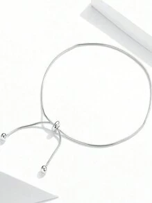 1 pièce Chic Minimaliste Élégant Chaîne Réglable Bracelet de Cheville Pour Femmes, Accessoire Polyvalent, Cadeau Pour L'Anniversaire De L'Ami