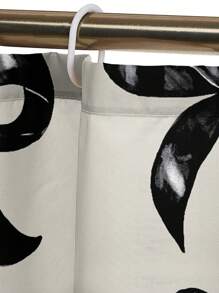 1pc/4pcs Black Bow Functional Bathroom Decor Set: Waterproof Shower Curtain With 12 Hooks, Anti-Slip Bath Mat, U-Shaped Toilet Mat, Round Toilet Lid Cover, All-Scene Bathroom Set Fall Decor Bathroom Accessories Back To School