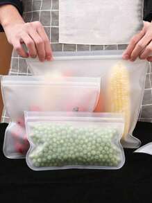 Bolsas de almacenamiento de alimentos de EVA, bolsas reutilizables para preservar alimentos en el refrigerador para frutas y verduras - Multicolor - Ver 6