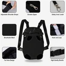 Pet Carrier Backpack, Hands-Free Adjustable Dog Front Carrier Legs Out & Easy-Fit Dog Backpack Carrier For Hiking Camping Traveling Cycling For Small Dogs And Rabbits Hands-Free Pet Carrier Backpack For Dogs And Cats - Comfortable Adjustable