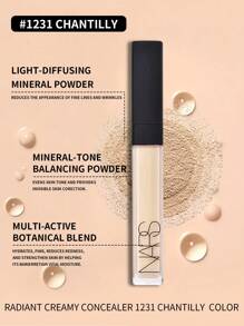 Nars Nars Radiant Creamy Concealer #1231 Chantilly Color 6ml/0.22 Oz | Full-Coverage, Buildable Concealer | Brightens And Corrects Dark Circles And Imperfections | Smooth, Creamy Texture For A Flawless Finish | Long-Wearing, Non-Cakey Formula | Provides A Natural, Radiant Glow | Hydrating Formula With Vitamin E And Grape Seed Extract | Ideal For All Skin Types, Including Dry Skin | Perfect For Concealing Blemishes, Redness, And Uneven Skin Tone