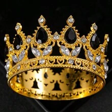 1 pezzo Tiara e corona in cristallo per donna, diadema con strass per festa, ballo, nozze, accessori per capelli, gioielli, corona, tiara, regalo - Multicolore - Visualizzare 13