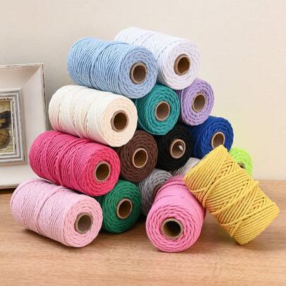 2mm 50M/Roll Macrame Cord Rope Colorful Twine Thread String Crafts DIY Sewing Handmade Wall Hangings Bohemia Wedding Party Home Decor