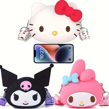 Sanrio Sanrio Hello Kitty & Kuromi Anime My Melody Sweetheart Shoulder Bag,Waterproof Shoulder Handbag,Cute Cable Organizer Bag, Small Objects Storage Bag, - Handbag With Coin Bag And Backpack Function - Made - Back To School Bag & School Supplies,Suitable For Casual Outings Stationery Supplies Gifts For Christmas Merry Christmas Christmas Trees Christmas Lights & Halloween