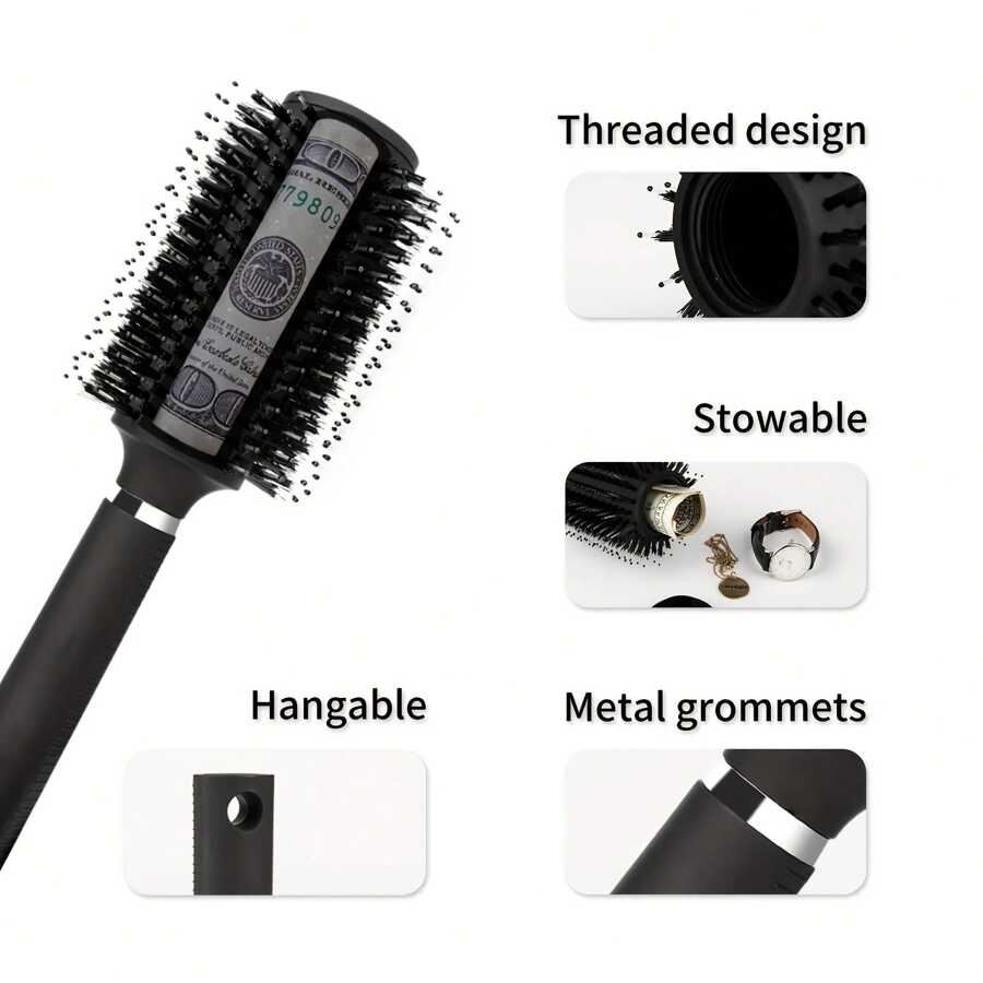 Travel Hairbrush Hidden Safe Hair Brush - Travel Diversion Stash