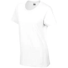 Gildan T-shirt a maniche corte bianca, vestibilità Missy, in cotone pesante, per donne/signore - Bianco - Visualizzare 3