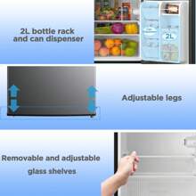 Arctic King 3.2 Cu Ft Two Door Mini Fridge With Freezer, Stainless Steel, E-Star - Grey - View 7