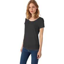 B&C Womens/Ladies Favourite Cotton Slub TShirt (Chic Black) - 100% Cotton