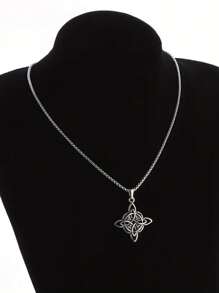 Collar con colgante en forma de nudo de bruja