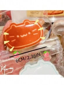Juguete apretable de la figura del gatito del cheesecake semi-cocido, suave y esponjoso, con rebote lento, para alivio del estrés y decoración para terapia de cocción y regalo, gatito, figuras lindas, juguete apretable