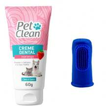 Pet Clean Toothpaste + Finger Brush Kit For Dogs And Cats - Baby Pink - View 2