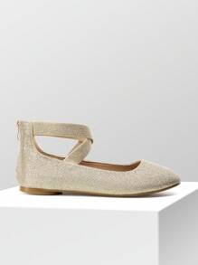 Women Flats Shoes Elastic Crossover Ankle Straps Ultra Soft Comfortable Dress Casual Elegant Style Party Dancing Ballet Flats - 金色 - 查看 7