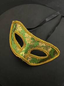 1 pezzo Maschera jazz in flanella, accessorio avvolgente per la testa, per uomini, abito da sera, mezzo viso, accessorio per foto, danze ed altre occasioni, accessorio per coppia