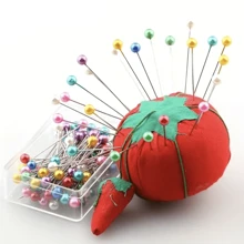 100 alfileres de costura, alfileres rectos de 1.57 pulgadas con cabeza de perla, alfileres de acolchar para costura, joyería, manualidades y suministros de costura