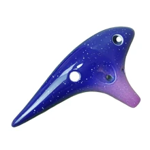 Ocarina, 12 Holes Alto C Ocarina With Protective Bag For Beginners - Colorful Galaxy Blue - View 5