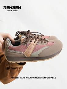 RENBEN 1 Pair Women's Retro Style Vulcanized Shoes, 2024 New Casual Versatile Athletic Gump Shoes For Autumn/Winter