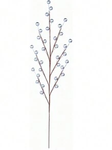 12-Pack Silver Holly Berry Stems With 35 Lifelike Berries | 19-Inch | Festive Holiday Decor | Trees, Wreaths, & Garlands | Christmas Picks | Home & Office Decor, Floral Home By Artificial Flowers - 銀色 - 查看 5