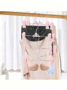 10 pièces Cintres à pantalon antidérapants et gain de place, cintres réglables en rose pour robes de femmes, décoration d'automne, décoration de festival, décoration de chambre, décoration de printemps, minimaliste, décoration d'été