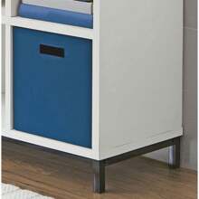 The  8-Cube Storage Organizer With Metal Base, Rustic Gray