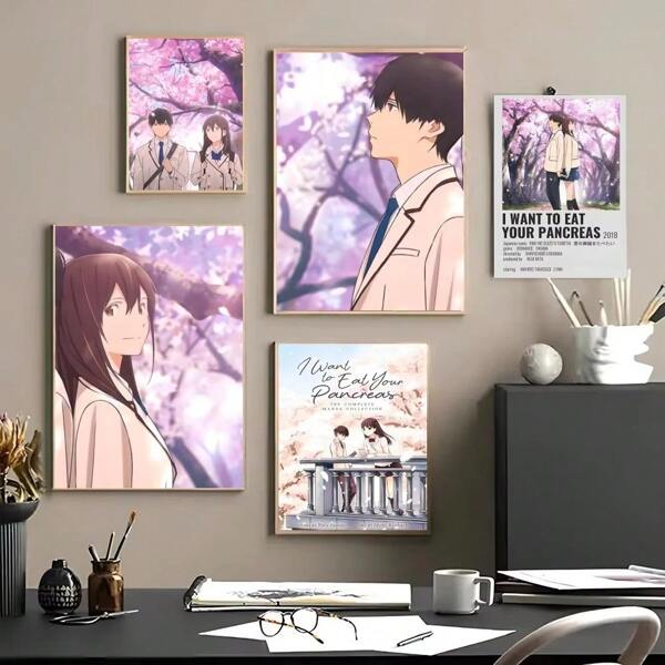 1pc Wall Arts Posters Anime Poster Printing Home Living Room Bedroom Entrance Bar Restaurant Cafe Art Painting Decoration Canvas Art, Frameless