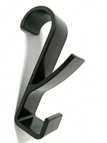 2pcs High Quality No-Drill Plastic Hanging Hooks, Space Saving For Bathroom & Closet, Easy To Operate, Movable, Can Hang Clothes, Towels, Hair Ties, Etc. Home Bathroom Decor Bathroom Organizer Fall Decor Back To School - Multicolor - View 6