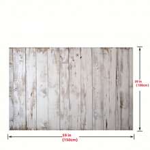 Retro Wooden Floor Background Fabric - Polyester Fiber, No Need For Power, Suitable For Photo Booths And Parties