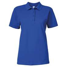 Softstyle Womens/Ladies Short Sleeve Double Pique Polo Shirt (Royal) - 100% Cotton - Royal Blue - View 1