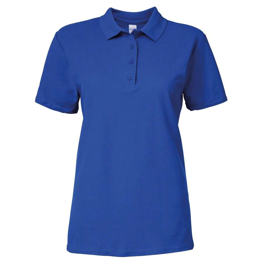 Softstyle Womens/Ladies Short Sleeve Double Pique Polo Shirt (Royal) - 100% Cotton - Royal Blue - View 1
