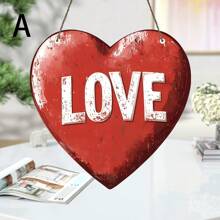 1 Adorno de corazón rojo de acrílico para el Día de San Valentín, decoración de puerta interior y exterior con tema de amor, decoraciones para fiestas festivas, material de acrílico, sin necesidad de electricidad ni pilas, adecuado para el Día de San Valentín, Regalos de San Valentín, Decoraciones de San Valentín, Decoración del hogar, Decoración de habitaciones, Decoración de paredes - Multicolor - Ver 4