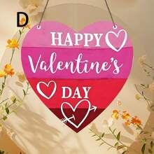 1 Adorno de corazón rojo de acrílico para el Día de San Valentín, decoración de puerta interior y exterior con tema de amor, decoraciones para fiestas festivas, material de acrílico, sin necesidad de electricidad ni pilas, adecuado para el Día de San Valentín, Regalos de San Valentín, Decoraciones de San Valentín, Decoración del hogar, Decoración de habitaciones, Decoración de paredes - Multicolor - Ver 7