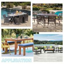 Funda rectangular para muebles de jardín, impermeable, cubierta para mesa de jardín, lona para muebles de jardín, cubierta protectora para mesa de jardín para muebles, (poliéster, 170x94x71cm)